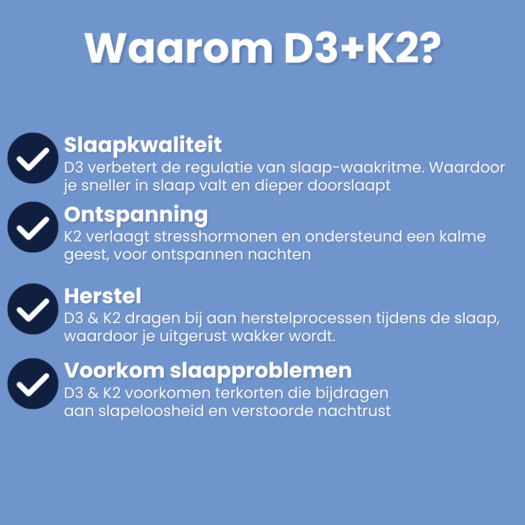 Capsules de vitamine D3 et K2 pour le sommeil
